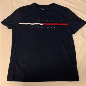 Men’s Tommy Hilfiger T Shirt Navy Blue Size Large